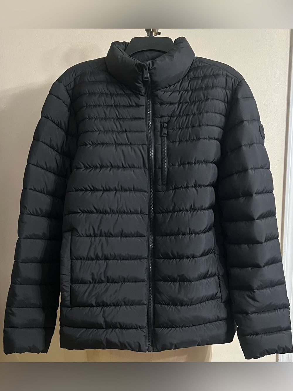 Kenneth Cole New York Puffer Quilted Jacket Black Size Medium